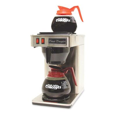 2-Burner Coffeemaker10"x12"x22"3 Prong CordStainless ST