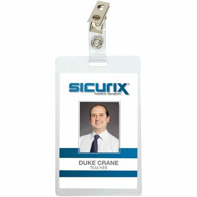 Self-Laminating Badgew/Strap ClipVert.3-3/8