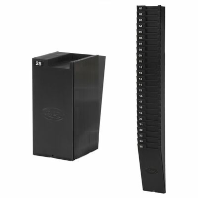 Time Card Rack25 Pockets9" Cards4-1/2"x2"x33-1/2"Black
