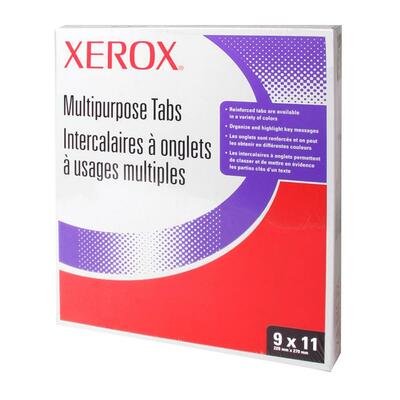 Copier Tabs Straight Collated Unpunched White