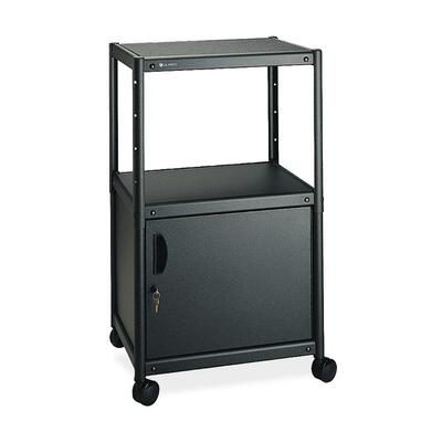 AV Cartw/Lock CabinetAdjustable Height24"x18"x42"Black