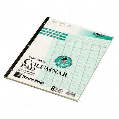 Columnar Pad 8 Columns 50 Sheets 11