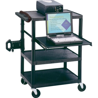 Multimedia Projector Cart Steel15' Cord19"Wx28"Dx35"HBK<br>