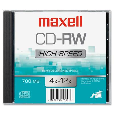 CD-RW Rewritable 4-12X Speed 700MB/80MIN Branded