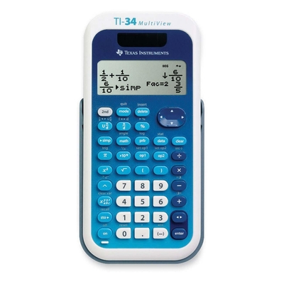 Calculator Scientific 2-Line 3-1/5"x6-1/10"x3/4" Blue