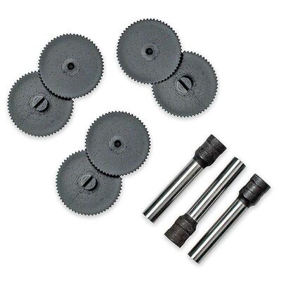 Replacement Disk/Punch Heads 3 Heads Silver 6 Disks Black