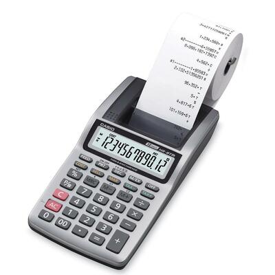Portable Print Calculator 12-Digit 3-7/8"x12-1/3"x1-3/4"