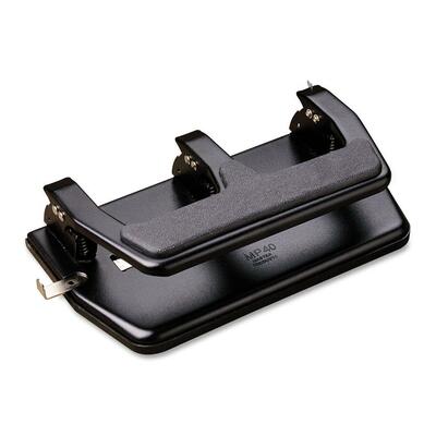 3HP Heavy-Duty Punch Fixed 9/32" Size 40 Sheet Cap Black