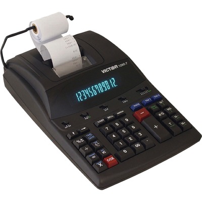 Calculator12 Digit Print/Display 8"x11"x3" White/Blue