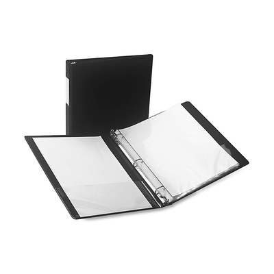 Antimicrobial Binder Round Ring 11"x8-1/2"1" Cap Black