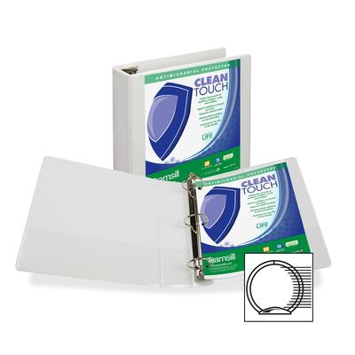 Antimicrobial Binder Round Ring 2" Cap11"x8-1/2"White