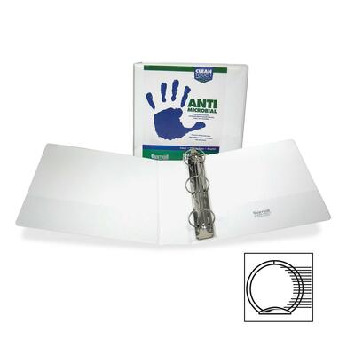 Antimicrobial Binder Round Ring 3" Cap11"x8-1/2"White