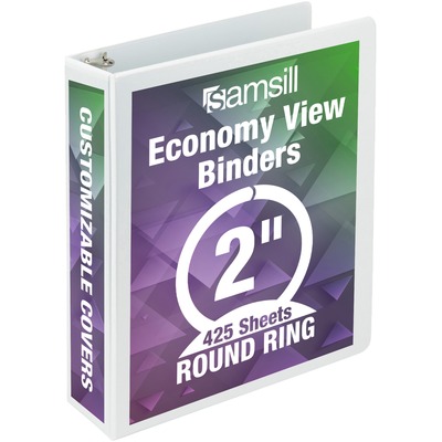 3-Ring Vue Binder 2" Capacity 11"x8-1/2" White