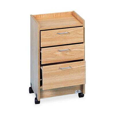 Mobile Cart3 Drawers18-1/2"x18-1/2"x30"Oak<br>OAK<br>Sold by theEA<br>1 EA/CT