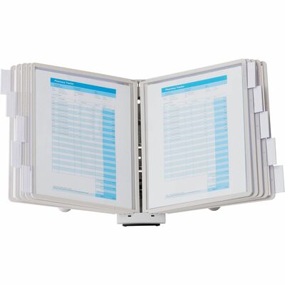 Desk Reference Systemw/Stand10 Ltr. Sz.PanelsGray Panels