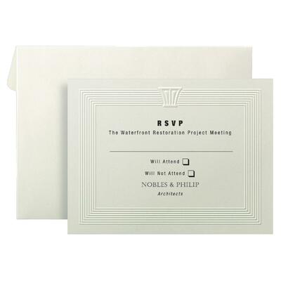 Reply Cards 4-1/4"x5-1/2" 40 Cards/40 Envelopes Ivory