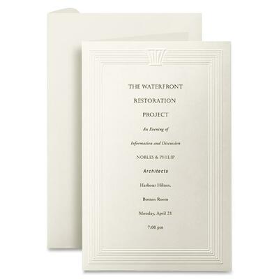 Embossed Invitation Cards 250 Cards Ivory