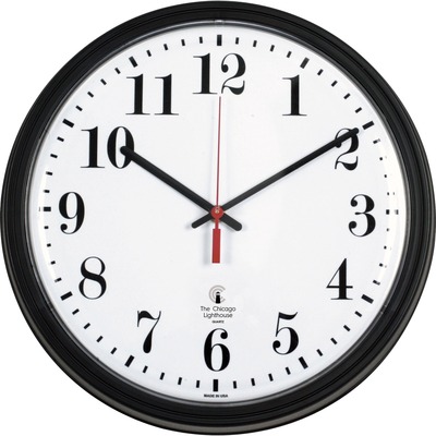 Wall Contract Clock13-3/4"White DialClear CrystalBlack