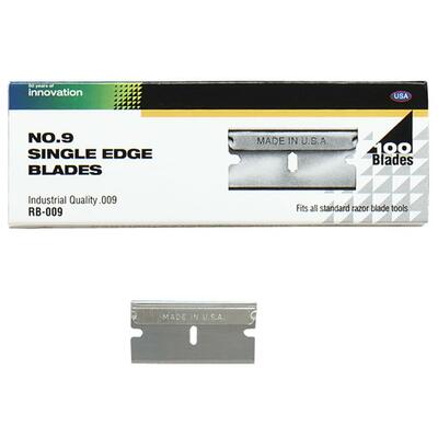 Replacement Blades Single Edge #9 100/BX Two Notched