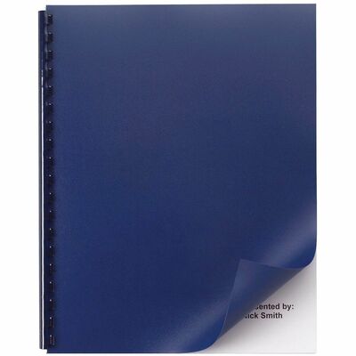 Binding Covers Plastic Spill/Tear Proof 50 per Pack Navy