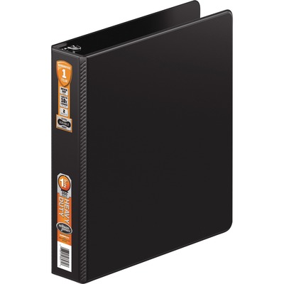 3 Ring Vinyl Binder 1-1/2"Capacity 11"x8-1/2" Black
