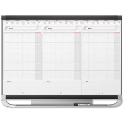 3-Month Wall Calw/Eraser4 Markers3'x2'Graphite Frame