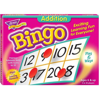Addition Bingo GameIncludes 36 Playing Cards/over 200 Chips