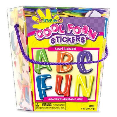 3-D Foam Sticker Bucket 6 oz. "Safari Alphabet" Assorted<br>ASSORTED<br>Sold by theEA<br>18 EA/CT