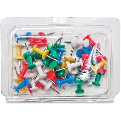 Push Pin Caddy With 40 Push Pins 2"x3-1/4"x1-1/2" AST