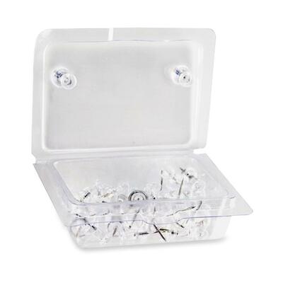 Push Pin Caddy With 40 Push Pins 2"x3-1/4"x1-1/2" CL