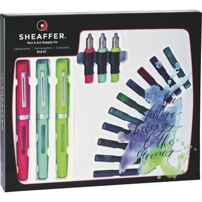 Calligraphy Maxi Kitw/3 Pens3 Nibs14 Assorted Color Ink