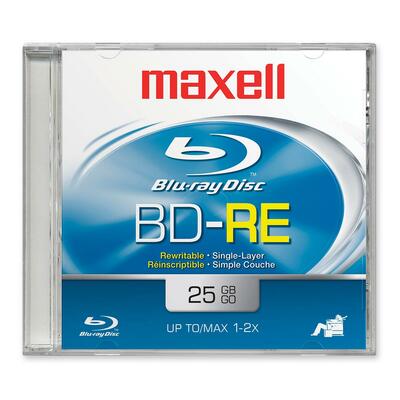 BD-RE Blu Ray DiscRewriteable2X25GBBranded w/ Jewel Case
