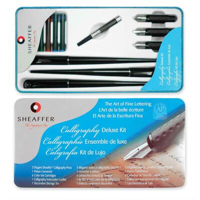 Calligraphy Dlx Kitw/ 3 Elegant Pens3 Nib Grades6 Clr Ink