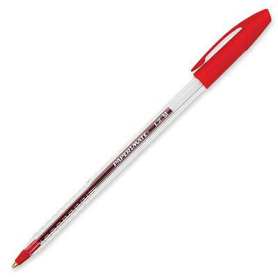 Ballpoint Pen 1.2mm Point Clear Barrerl Red Ink