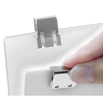 Medium Slide Clip Metal 30 Sheet Capacity 8 per Pack Silver