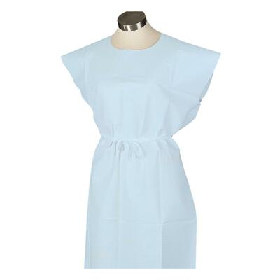 Exam Gown Front/Back Opening 2-Ply 30"x42" 50/CT Blue