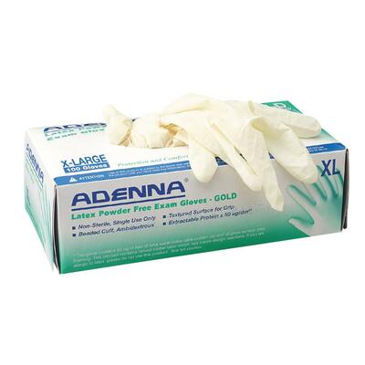 Gold Latex Exam Gloves Smooth Interior X-Large100/BX