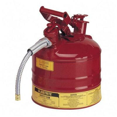 Metal Wastecan w/ Hose 2 Gallon Capacity 12-5/8"x9-1/2"<br>