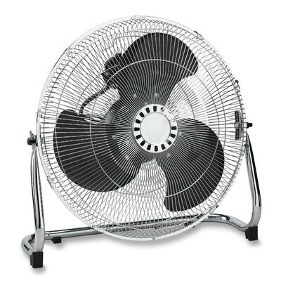 Floor Fan18"3Speed90Degree Tilt23-3/4"x8-1/2"x22"Chrome