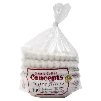 Coffee Filters F/12 Cup Coffee Makers 200/BG White