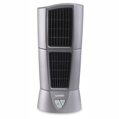 Desktop Oscillating Fan 3 Speeds 6"x6"x14" Platinum