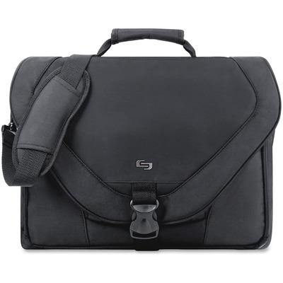 Laptop Messenger Bags,Holds 17" Laptop,17"x3"x12-3/4",BK