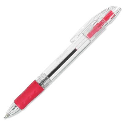 Ball Point Pen Retractable Medium Pt Red Barrel/Ink