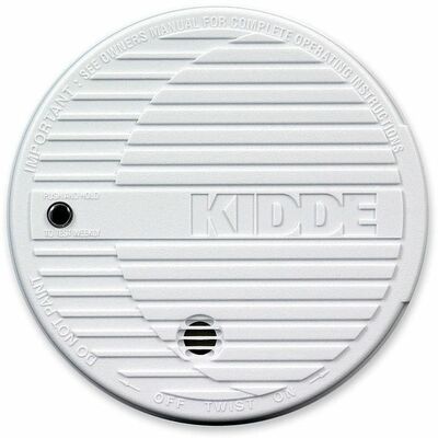 Smoke Alarm Flashing LED 9V Battery Included white