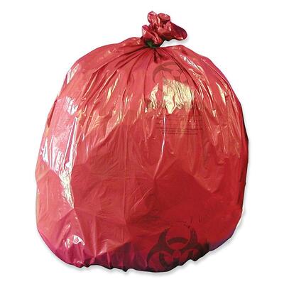Biohazard Can Liners 12 Gallon 50/BX Red