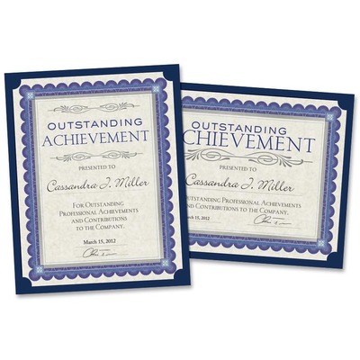 Certificate Holders80 lb Linen9-1/2"x12"10 per PackNavy Blue