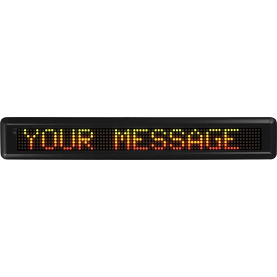 Message LED Signs 16 Characters 4-1/2"x29"x2" Black