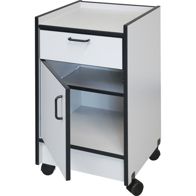 Mobile Cart1Drwr/1Door18-1/2"x18-1/2"x30"Folkstone Gray