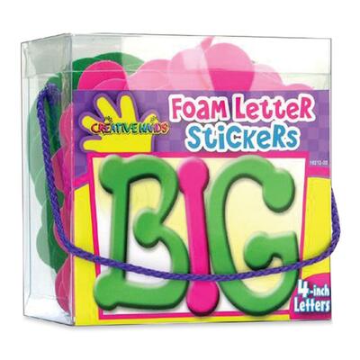 Foam Letter Sticker Box Large 52 Hot Pink/52 Lime Green<br>ASSORTED<br>Sold by theEA<br>1 EA/BX<br>18 BX/CT