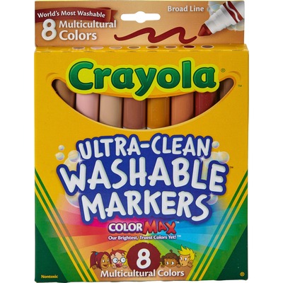 Multicultural Markers, Washable, 8/BX, 8 Skin Tones